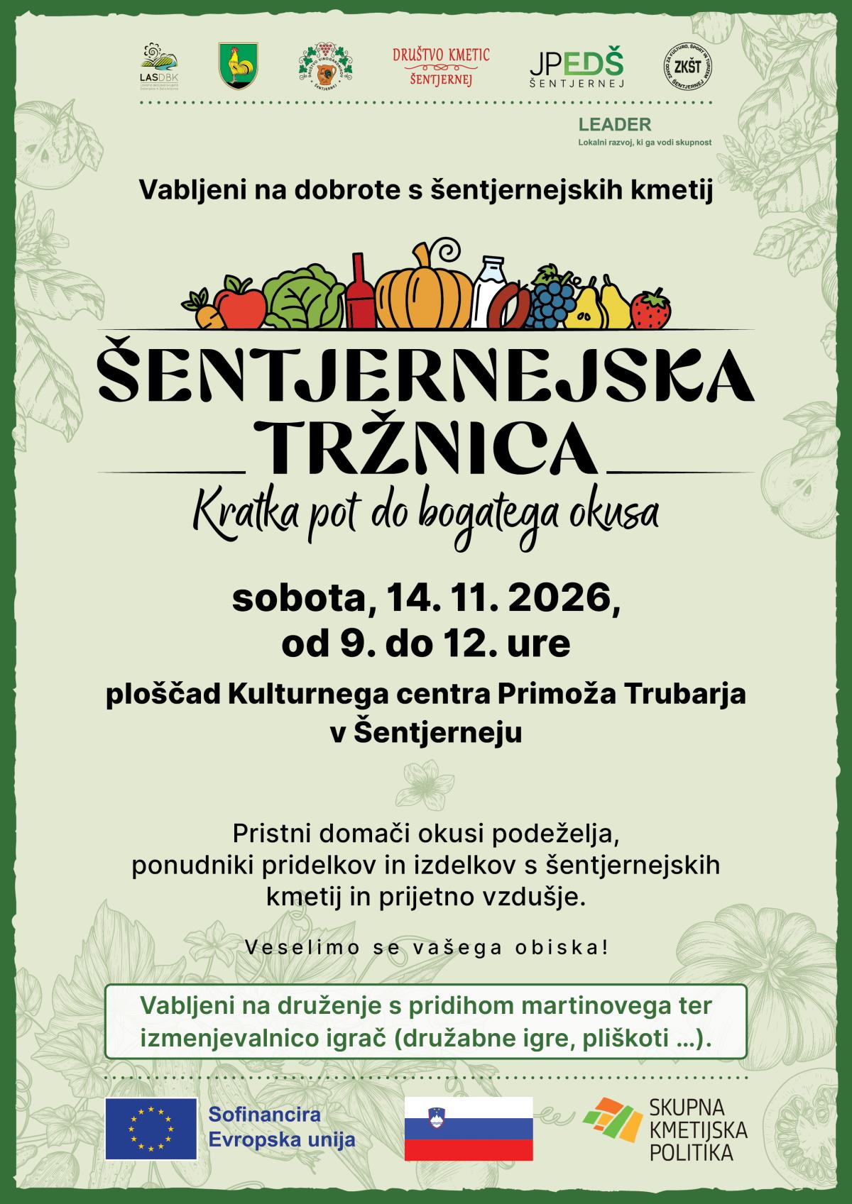 Obcina Sentjernej_Sentjernejska trznica_oglas_A4_november_2026